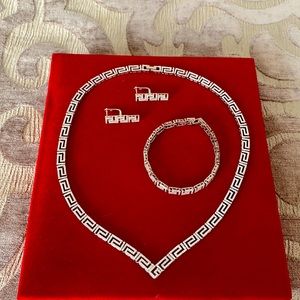 Silver and Swarovski crystal 3 piece set from Turkey. Never been worn.